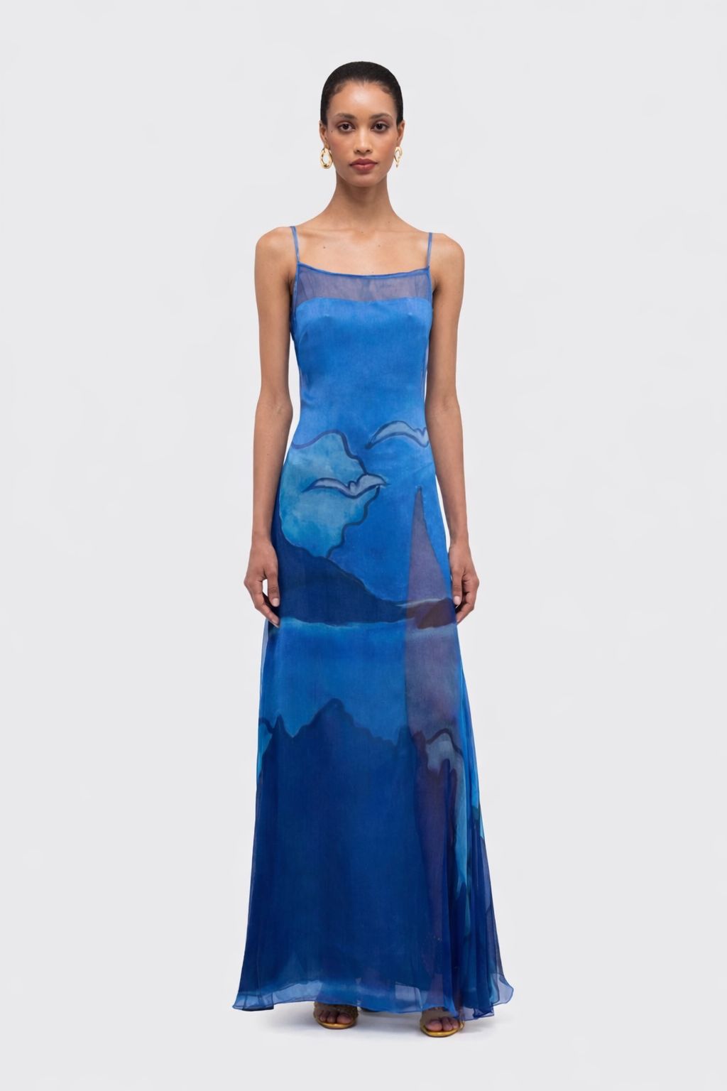 Es Vedra Silk Long Dress